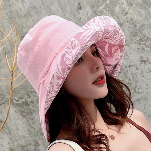 Accessories - 5⭐ rated 🧡 Pink/ Patterned Reversible Sun Hat